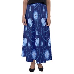 Flower Flared Maxi Skirt by zappwaits