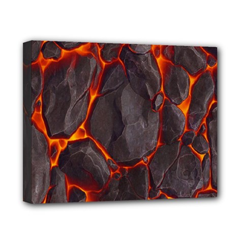 Lava Volcanic Rock Texture Canvas 10  X 8  (stretched) by artworkshop