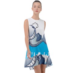 Whale Lovers T- Shirt Cute Whale Kids Water Sarcastic But Do I Have To  T- Shirt Frill Swing Dress by maxcute