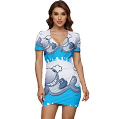 Whale Lovers T- Shirt Cute Whale Kids Water Sarcastic But Do I Have To  T- Shirt Low Cut Cap Sleeve Mini Dress by maxcute