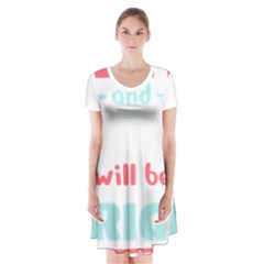 Writer Gift T- Shirt Just Write And Everything Will Be Alright T- Shirt Short Sleeve V-neck Flare Dress by maxcute