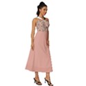 Flower peach blossom Sleeveless Cross Front Cocktail Midi Chiffon Dress View3