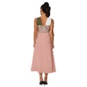 Flower peach blossom Sleeveless Cross Front Cocktail Midi Chiffon Dress View4