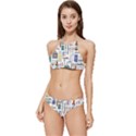 Medical Biology Detail Medicine Psychedelic Science Abstract Abstraction Chemistry Genetics Art Patt Banded Triangle Bikini Set View1