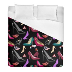 Heels Shoes Pattern Feminine Art Duvet Cover (full/ Double Size) by Ravend