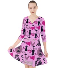 Fashion Girl Newyork Bts Nft Quarter Sleeve Front Wrap Dress by Ravend