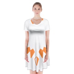 Abstract Boho Print T- Shirt Abstract Boho Print 2 Short Sleeve V-neck Flare Dress by maxcute