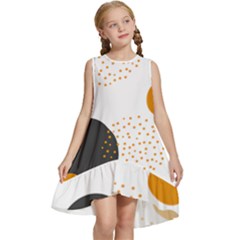 Abstract Circle Pattern T- Shirt Abstract Circle Pattern 3 Kids  Frill Swing Dress by maxcute