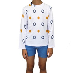 Abstract Dots And Circle Pattern T- Shirt Abstract Dots And Circle Pattern T- Shirt Kids  Long Sleeve Swimwear by maxcute