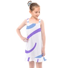 Abstract Pattern Blue And Gray T- Shirt Abstract Pattern Blue And Gray T- Shirt Kids  Overall Dress by maxcute