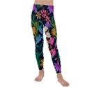 Floral print  Kids  Lightweight Velour Leggings View1