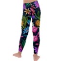 Floral print  Kids  Lightweight Velour Leggings View4