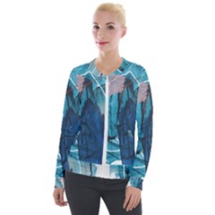 Abstract T- Shirt Abstract 31 Velvet Zip Up Jacket by maxcute