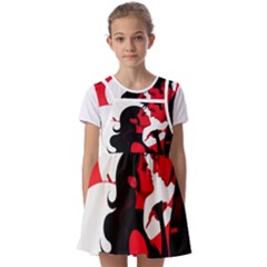 3 - Science Love And Art 2 - Science Love And Art Kids  Short Sleeve Pinafore Style Dress by LemonPear