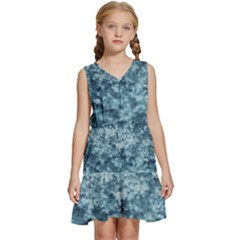 Water Splash Texture  Kids  Sleeveless Tiered Mini Dress by artworkshop