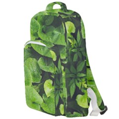 Layered Plant Leaves Iphone Wallpaper Double Compartment Backpack by artworkshop