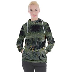 Astronaut Lying In Flowers Fantasy Women s Hooded Pullover by artworkshop