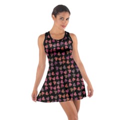 Mixed Colors Flowers Motif Pattern Cotton Racerback Dress by dflcprintsclothing