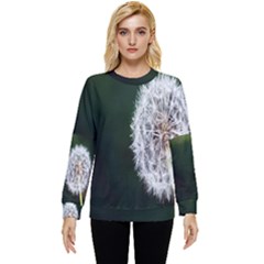 White Flower Hidden Pocket Sweatshirt by artworkshop