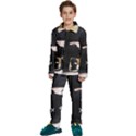 Ski Mask  Kids  Long Sleeve Velvet Pajamas Set View1