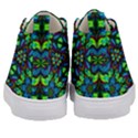 Blue Green Kaleidoscope Kids  Mid-Top Canvas Sneakers View4