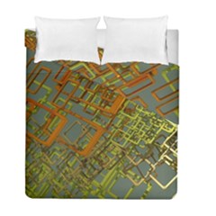 Art 3d Windows Modeling Dimension Duvet Cover Double Side (full/ Double Size) by Ravend