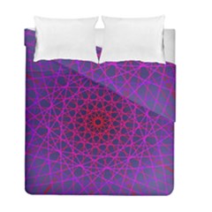 Geometric Pattern-line Art Duvet Cover Double Side (full/ Double Size) by Ravend