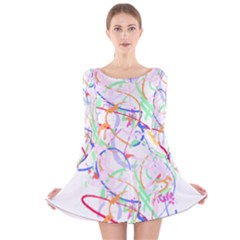 Abstract T- Shirt Abstract Art T- Shirt Long Sleeve Velvet Skater Dress by maxcute