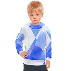 Abstract T- Shirt Blue Abstract Chess Cell Pattern Minimalism T- Shirt Kids  Hooded Pullover by maxcute