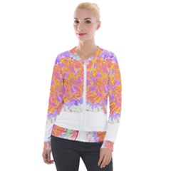 Abstract T- Shirt Circle Beauty In Abstract T- Shirt Velvet Zip Up Jacket by maxcute