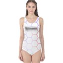 Abstract T- Shirt Honeycomb Pattern 7 One Piece Swimsuit View1