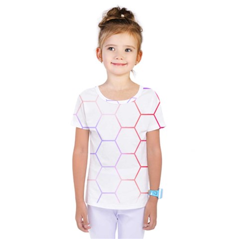 Abstract T- Shirt Honeycomb Pattern 7 Kids  One Piece Tee by maxcute