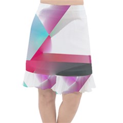 Abstract T- Shirt Pink Bright Abstract Geometry Minimalism T- Shirt Fishtail Chiffon Skirt by maxcute