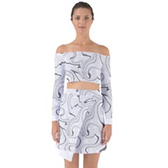Abstract T- Shirt Vea I I T- Shirt Off Shoulder Top With Skirt Set by maxcute