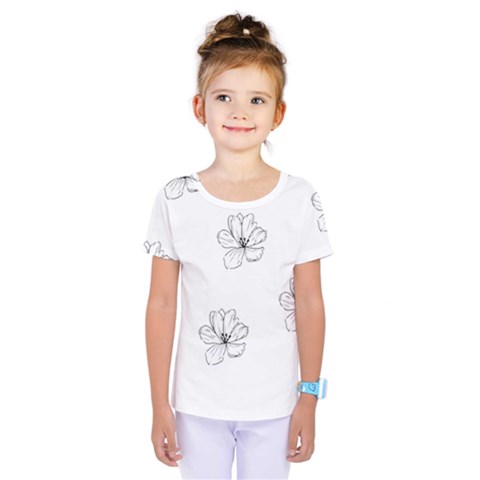 Black And White Pattern T- Shirt Black And White Pattern 11 Kids  One Piece Tee by maxcute