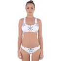 Black And White Pattern T- Shirt Black And White Pattern 12 Cross Back Hipster Bikini Set View1