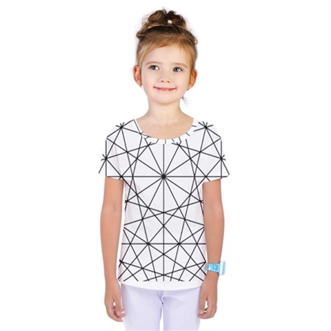 Black And White Pattern T- Shirt Black And White Pattern 8 Kids  One Piece Tee by maxcute