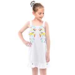 Butterfly Art T- Shirtbutterfly T- Shirt (2) Kids  Overall Dress by maxcute