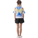 Butterfly Art T- Shirtbutterfly T- Shirt (3) Kids  V-Neck Horn Sleeve Blouse View2