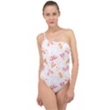 Butterfly T- Shirt Butterflies And Moths Pattern T- Shirt Classic One Shoulder Swimsuit View1