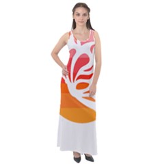 Butterfly T- Shirt Butterfly Orange Red Gradient T- Shirt Sleeveless Velour Maxi Dress by maxcute