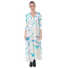 Butterfly T- Shirt Butterfly T- Shirt Button Up Maxi Dress by maxcute