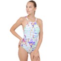 Camel Art T- Shirtcamel T- Shirt High Neck One Piece Swimsuit View1