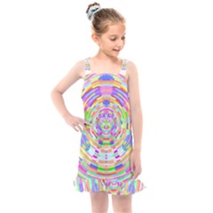 Circle T- Shirt Colourful Abstract Circle Design T- Shirt Kids  Overall Dress by maxcute