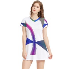 Colorful Abstract Texture Art Design T- Shirt Colorful Abstract Texture Art Design T- Shirt Women s Sports Skirt by maxcute