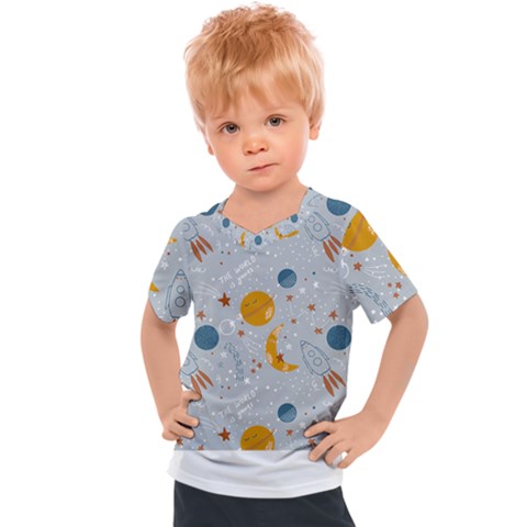 Cosmos T- Shirt Cute Baby Cosmic Pattern T- Shirt Kids  Sports Tee by maxcute