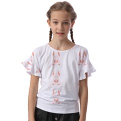 Doberman Pinscher T- Shirt Doberman Pinscher Dog Pattern T- Shirt Kids  Cut Out Flutter Sleeves by maxcute