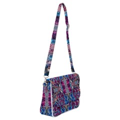 Abstract Blend Repeats Shoulder Bag With Back Zipper by kaleidomarblingart