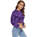 Purple Scales! Women s Lightweight Cropped Hoodie View3