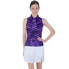 Purple Scales! Women s Sleeveless Polo Tee by fructosebat